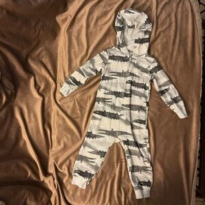 Carter's Gray and Black Kids Hooded Footie